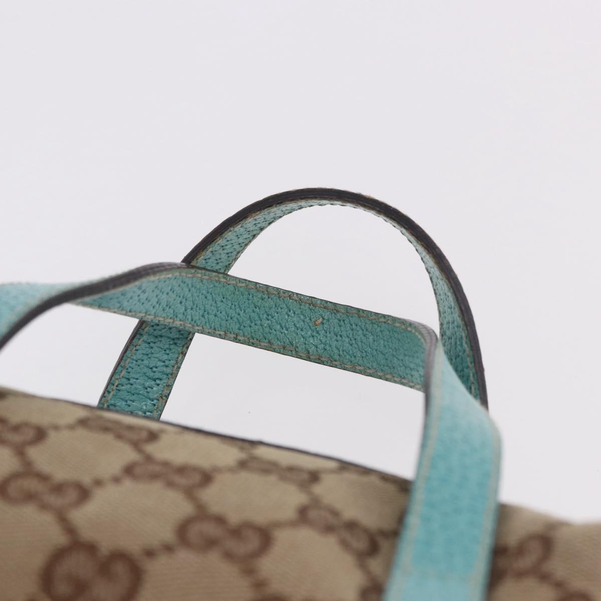 GUCCI GG Canvas Hand Bag Beige 124542 2888 Auth 183365A