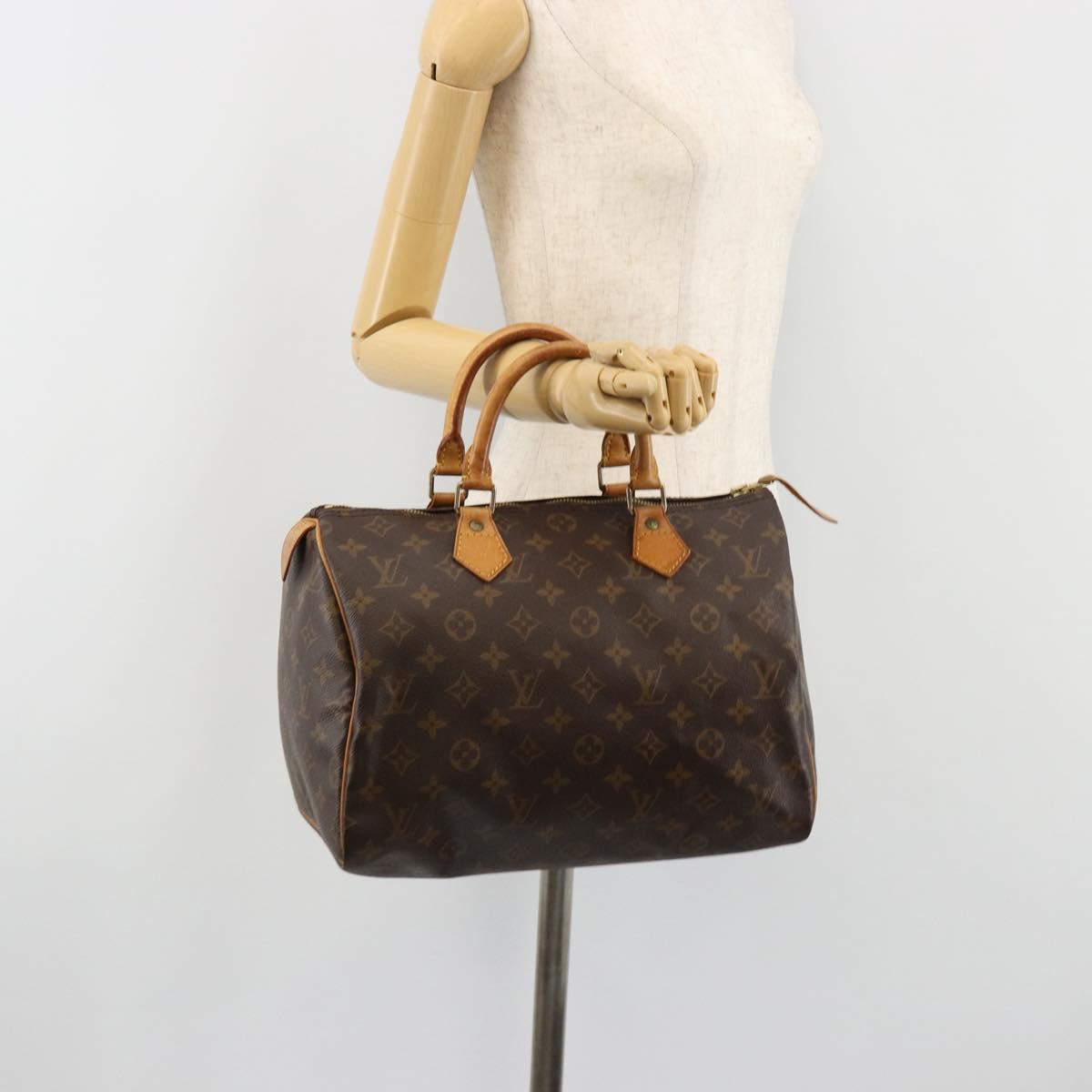 LOUIS VUITTON Monogram Speedy 30 Hand Bag M41526 LV Auth 183368A
