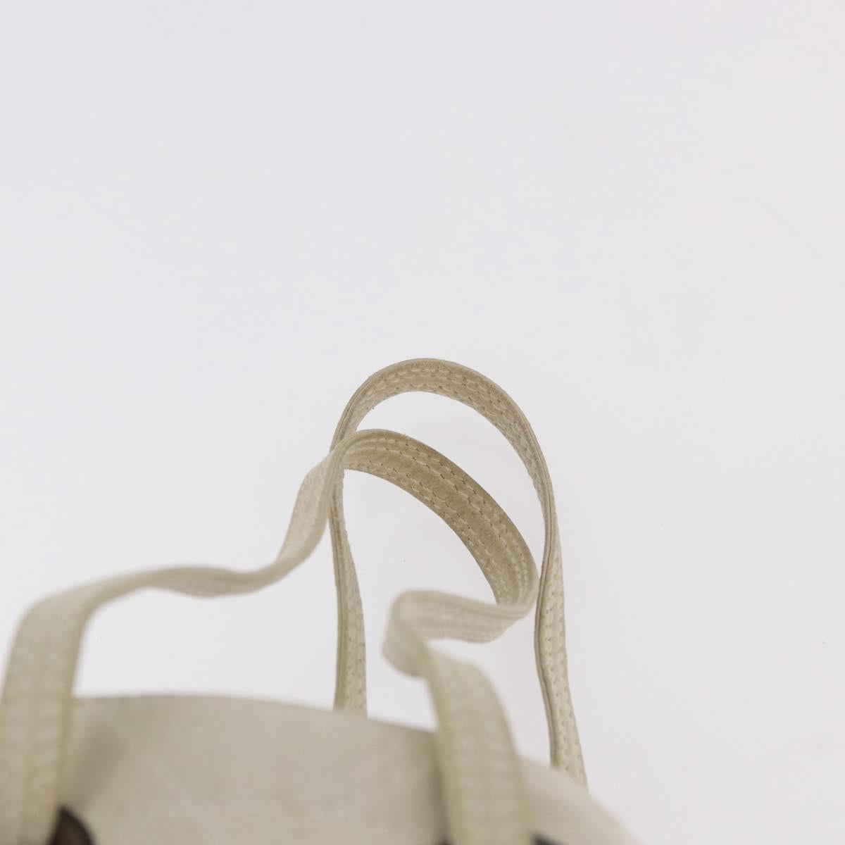 Christian Dior Purse Lady Dior Hand Bag Leather Ivory Auth 183372