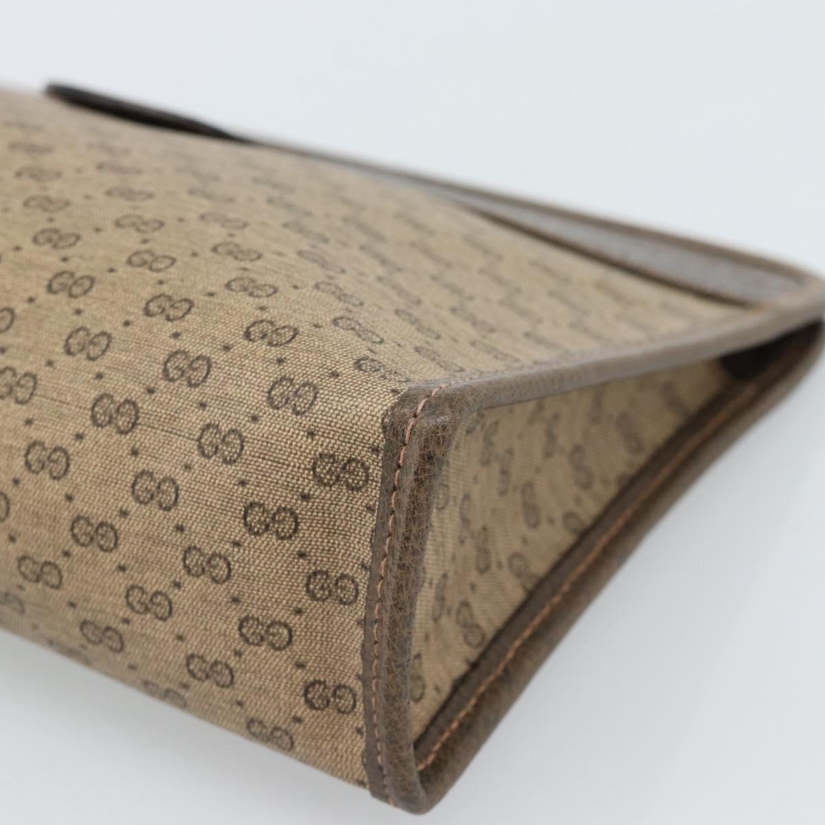GUCCI Micro GG Supreme Clutch Bag PVC Beige Gold 67 039 5466 Auth 183376