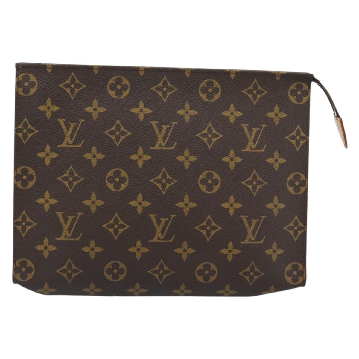 LOUIS VUITTON Monogram Poche Toilette 26 Pouch M47542 LV Auth 183385