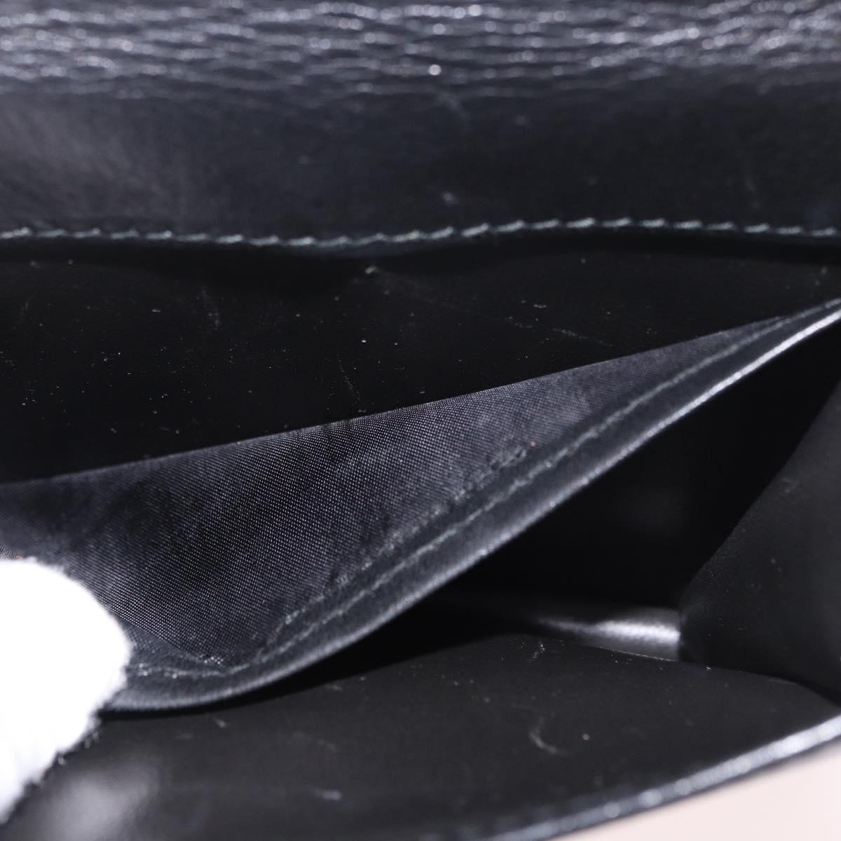 CELINE Hand Bag Leather Black Gold Auth 183388A