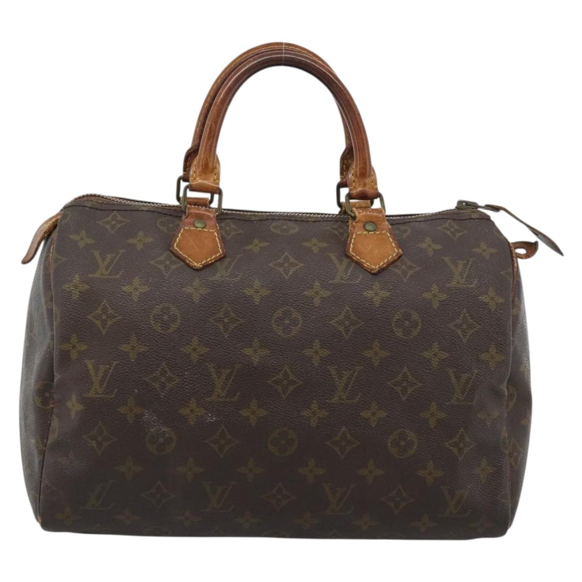LOUIS VUITTON Monogram Speedy 30 Hand Bag M41526 LV Auth 183399