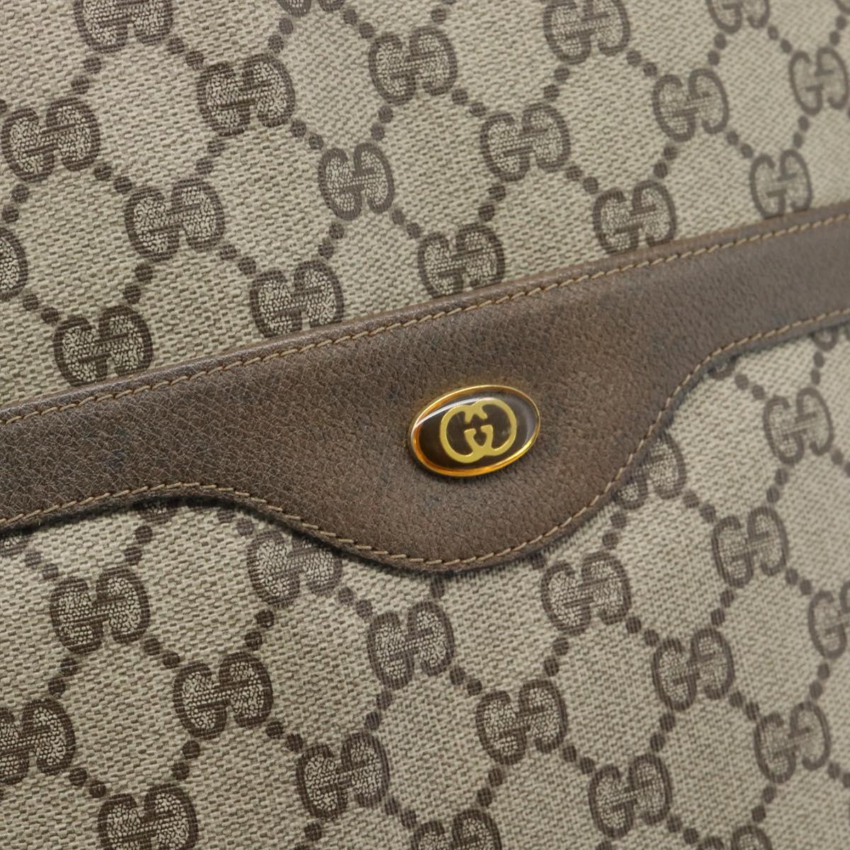 GUCCI GG Supreme Web Sherry Line Tote Bag PVC Beige Red 39 02 003 Auth 183400