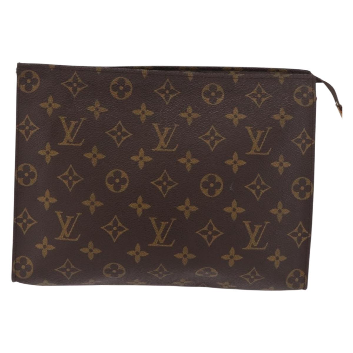 LOUIS VUITTON Monogram Poche Toilette 26 Pouch M47542 LV Auth 183411