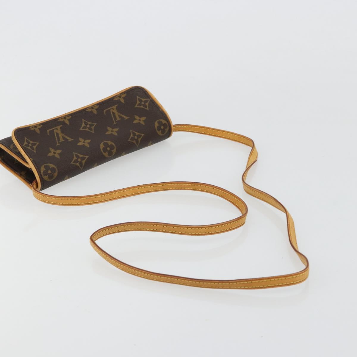 LOUIS VUITTON Monogram Pochette Twin PM Shoulder Bag M51854 LV Auth 183430