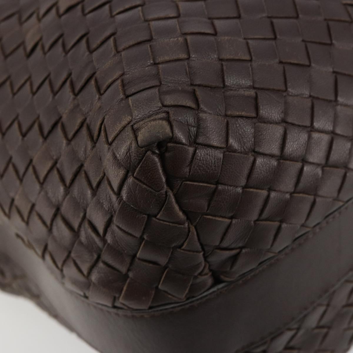 BOTTEGA VENETA INTRECCIATO Shoulder Bag Leather Brown 115658 Auth 183440V