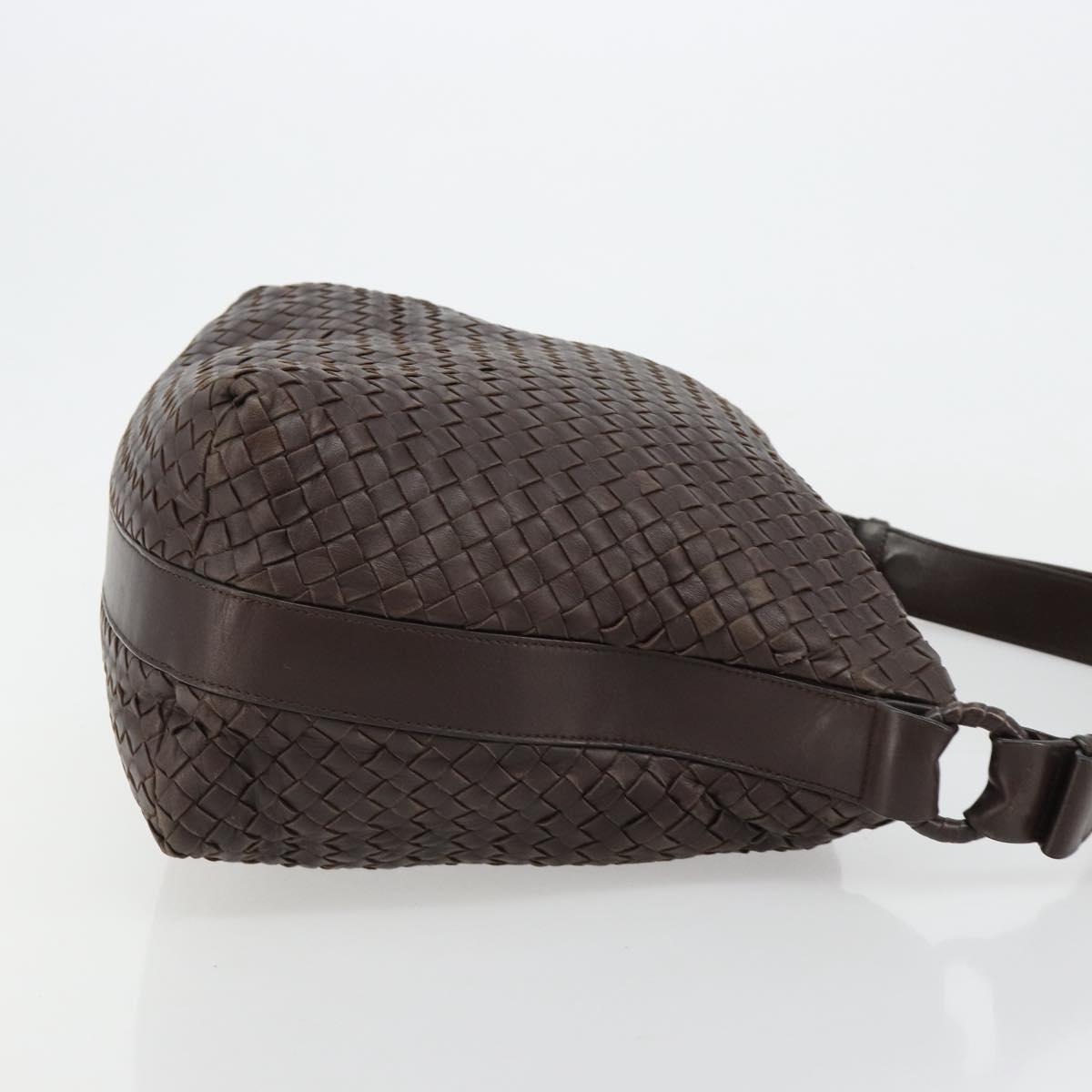 BOTTEGA VENETA INTRECCIATO Shoulder Bag Leather Brown 115658 Auth 183440V