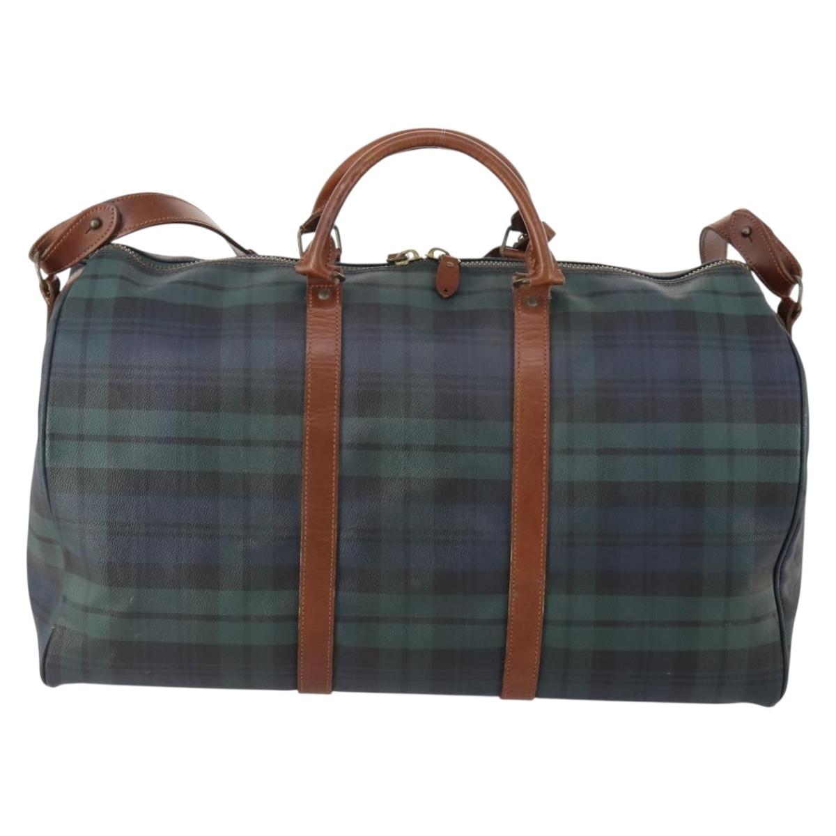 Polo Ralph Lauren Boston Bag Leather PVC 2way Green Auth 183444A