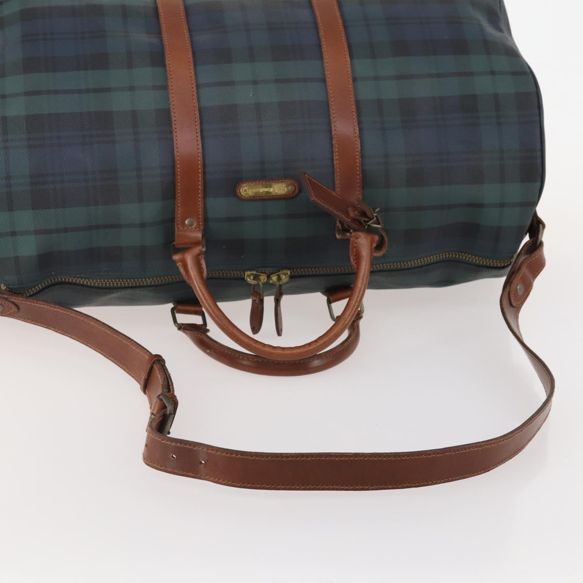 Polo Ralph Lauren Boston Bag Leather PVC 2way Green Auth 183444A