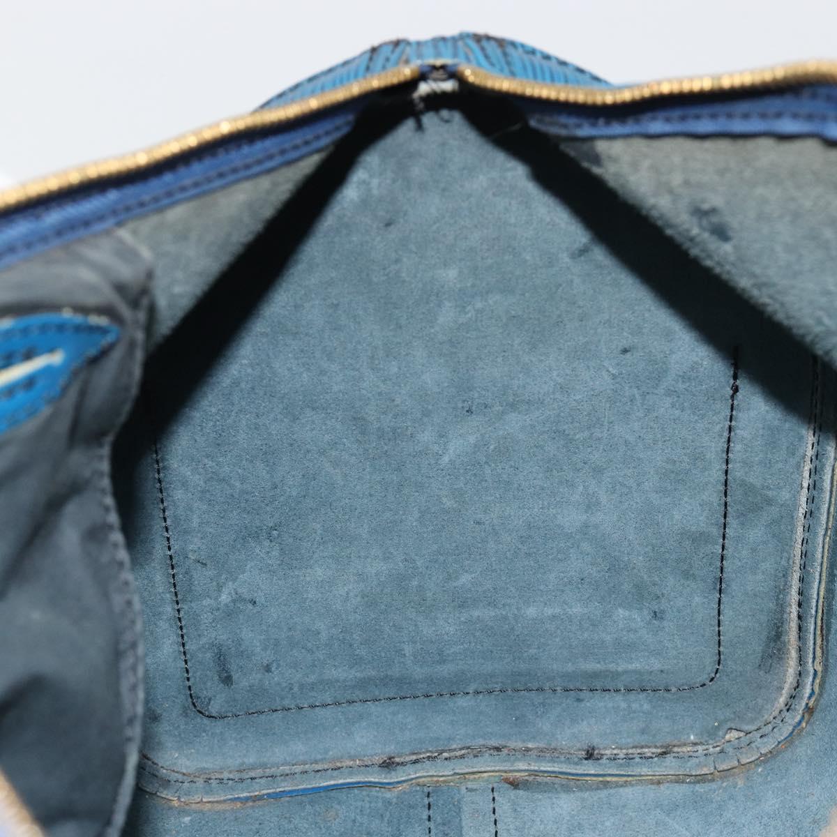 LOUIS VUITTON Epi Speedy 35 Hand Bag Toledo Blue M42995 LV Auth 183445