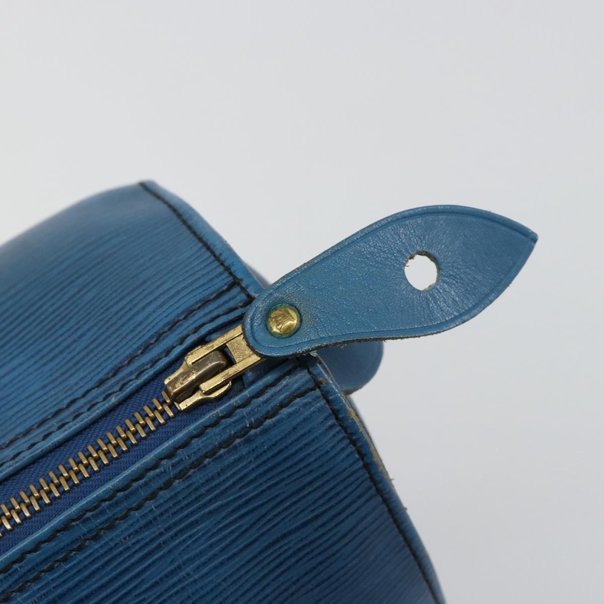 LOUIS VUITTON Epi Speedy 25 Hand Bag Toledo Blue M43015 LV Auth 183450