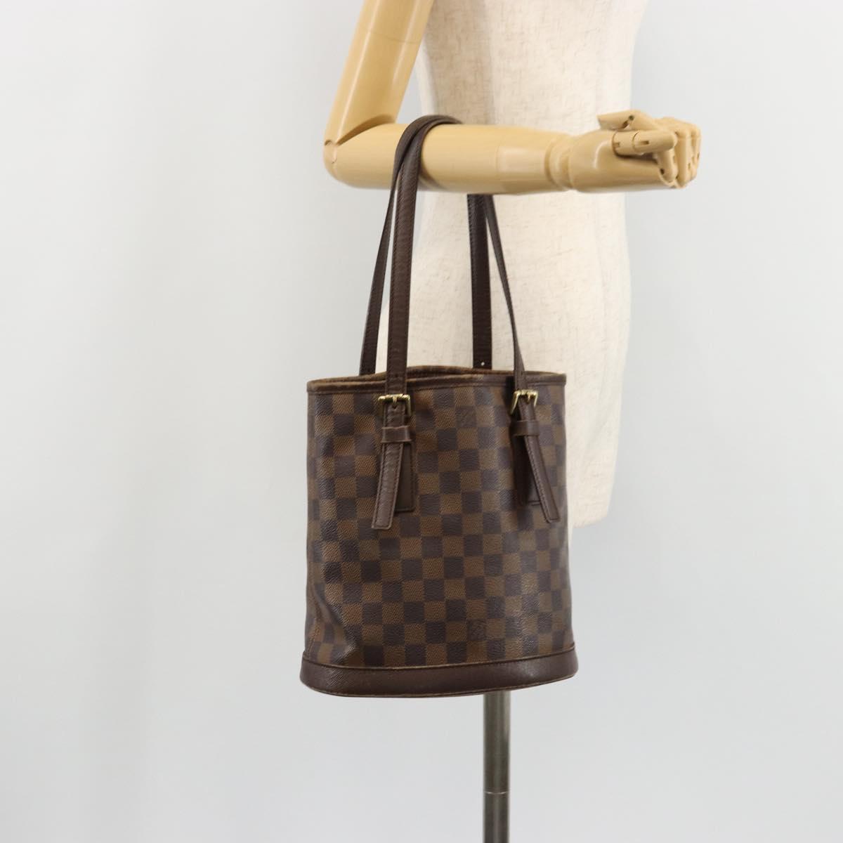 LOUIS VUITTON Damier Ebene Marais Shoulder Bag N42240 LV Auth 183460
