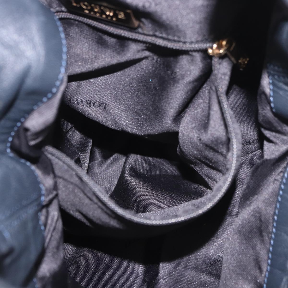 LOEWE Anagram Purse Shoulder Bag Leather Black Auth 183471A