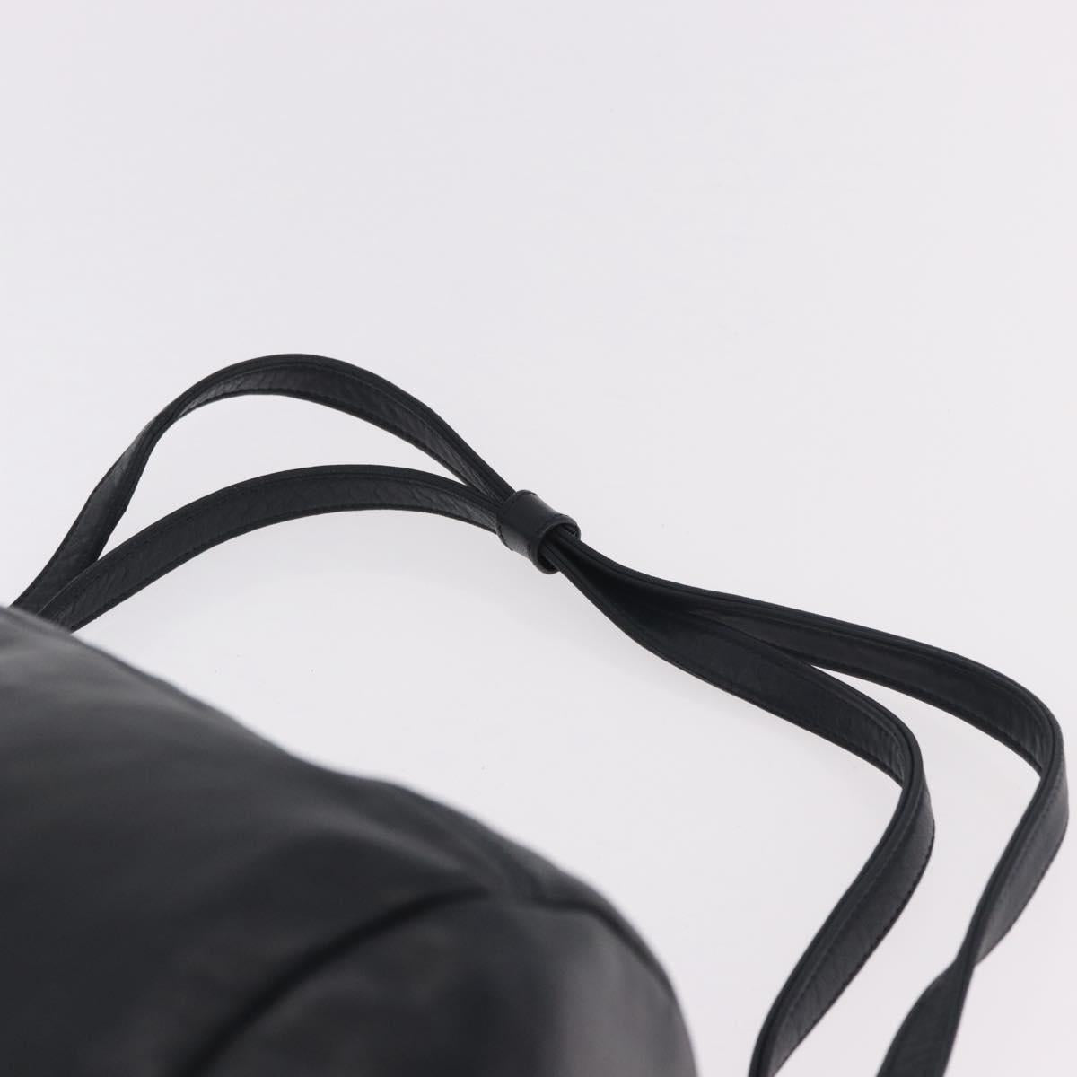 LOEWE Anagram Purse Shoulder Bag Leather Black Auth 183471A