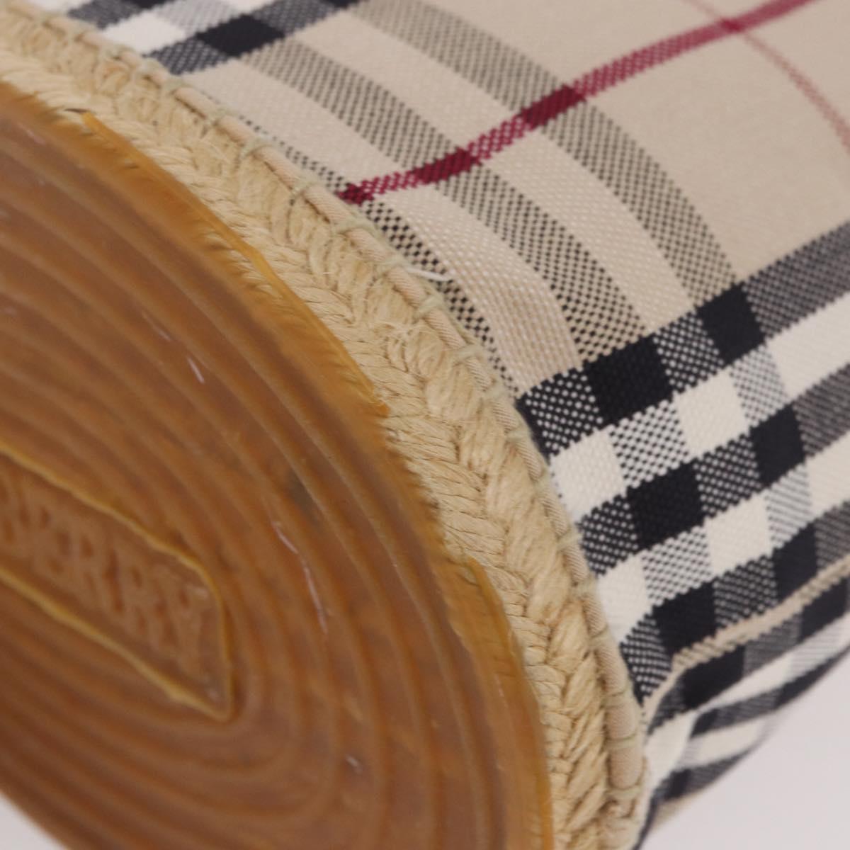BURBERRY Nova Check Shoulder Bag Canvas Beige Auth 183481