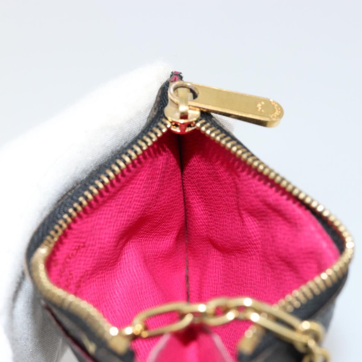 LOUIS VUITTON Multicolor Pochette Cles NM Coin Purse Black M60279 Auth 183498V