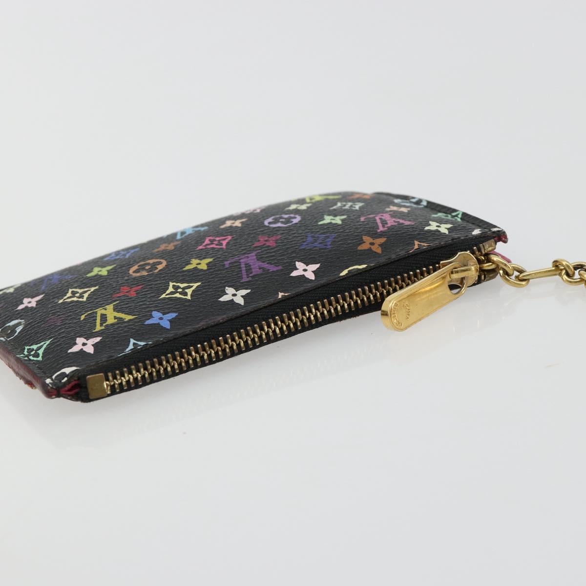 LOUIS VUITTON Multicolor Pochette Cles NM Coin Purse Black M60279 Auth 183498V