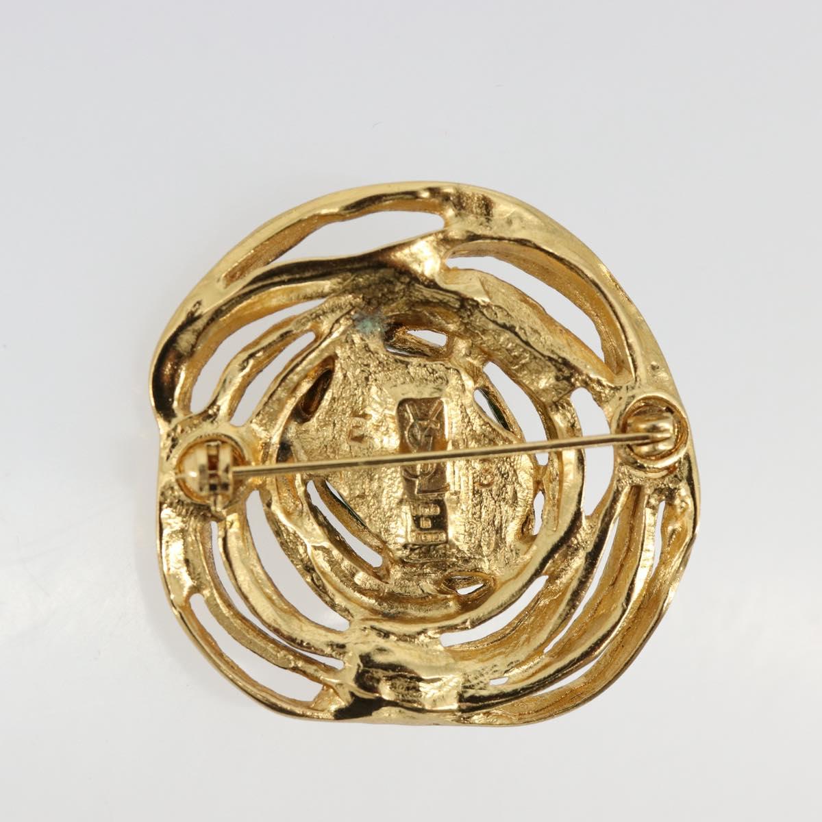 SAINT LAURENT Brooch metal Gold Tone Auth 183502V