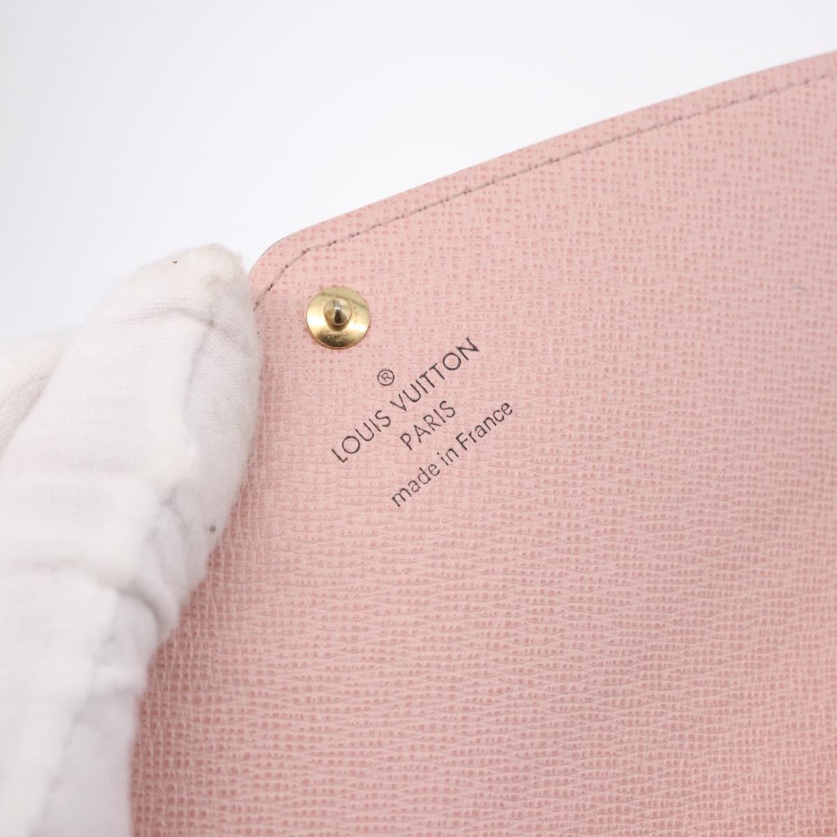 LOUIS VUITTON Portefeuille Sarah Long Wallet Rose Valerine M62235 Auth 183508M