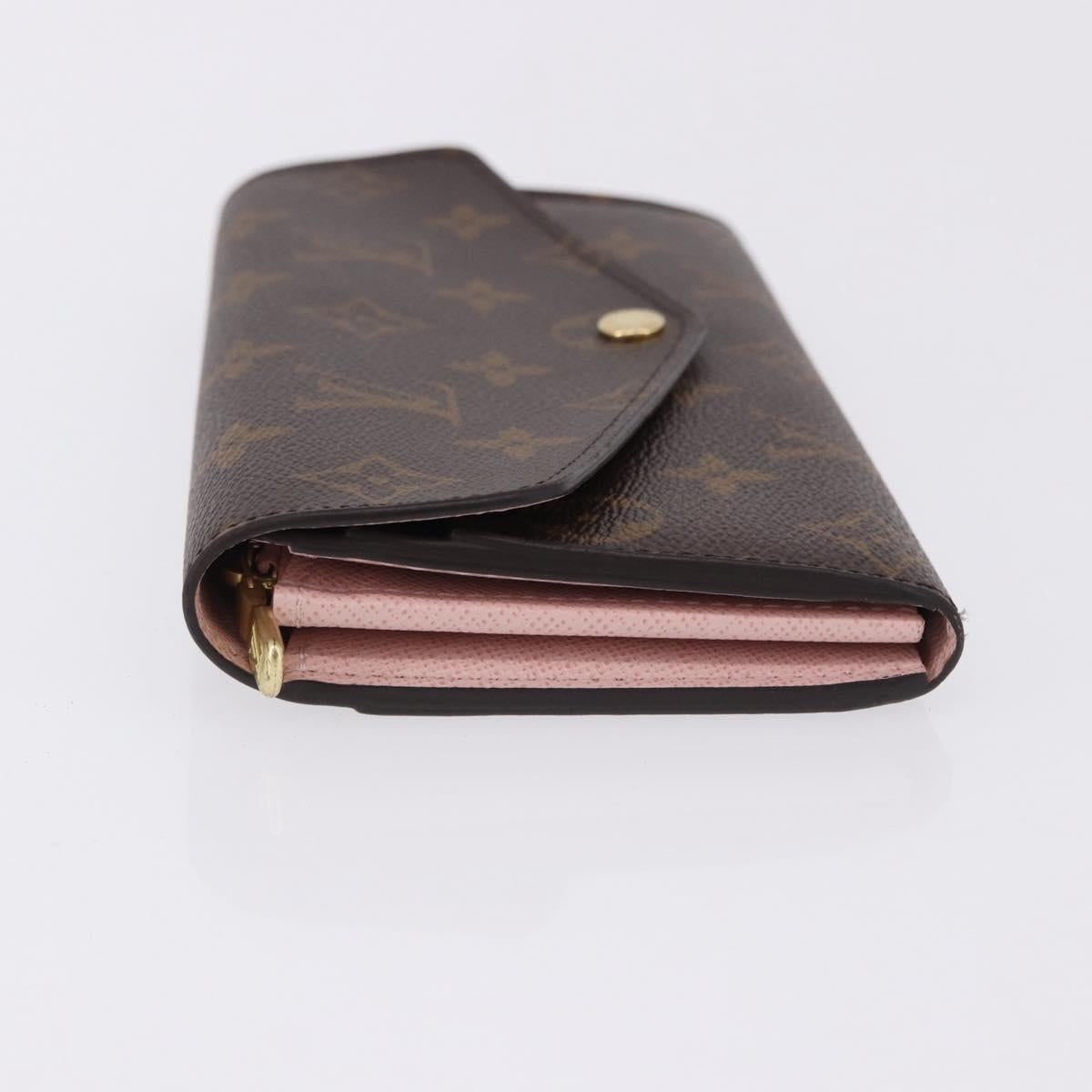 LOUIS VUITTON Portefeuille Sarah Long Wallet Rose Valerine M62235 Auth 183508M