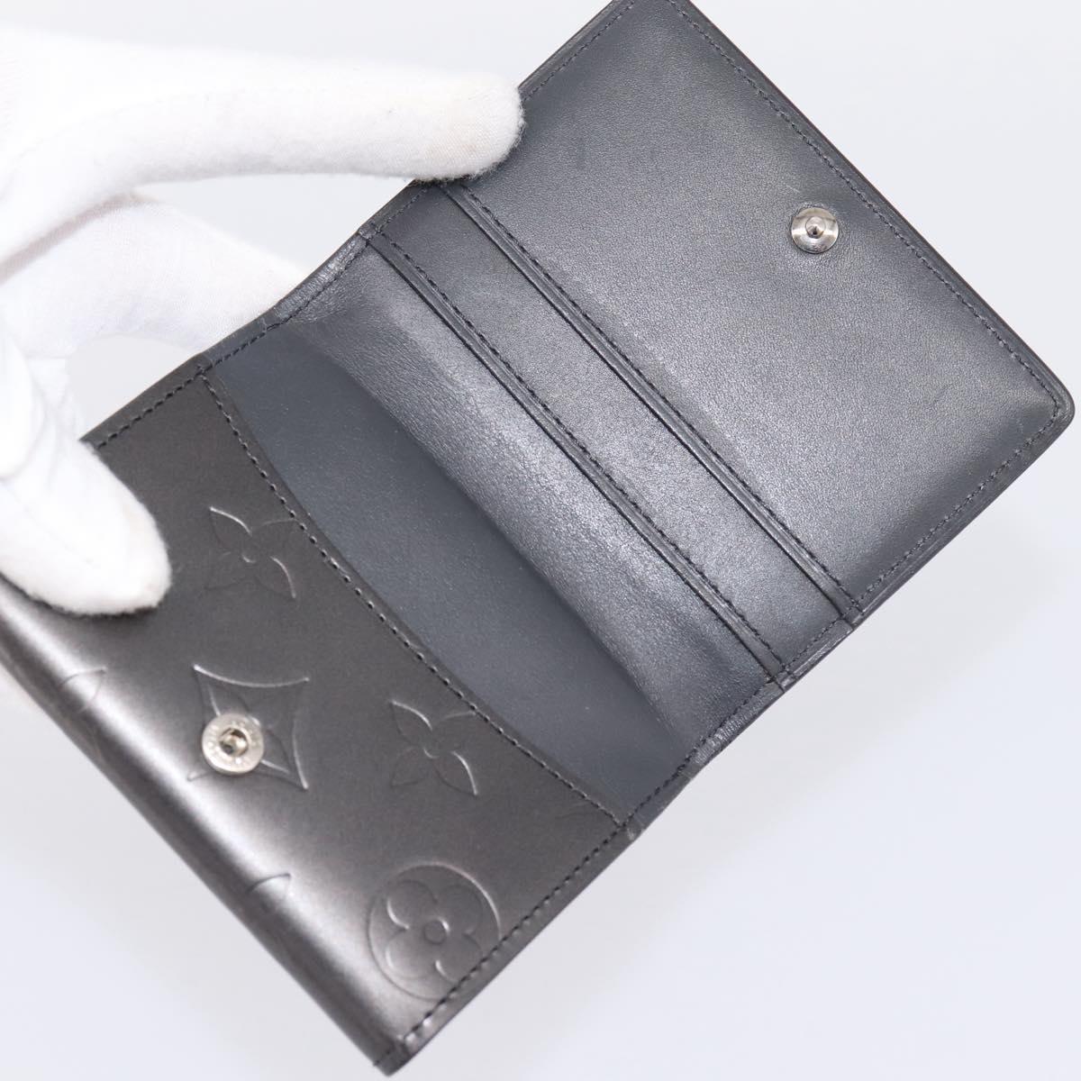 LOUIS VUITTON Monogram Mat Ludlow Coin Purse Noir M65122 LV Auth 183510A