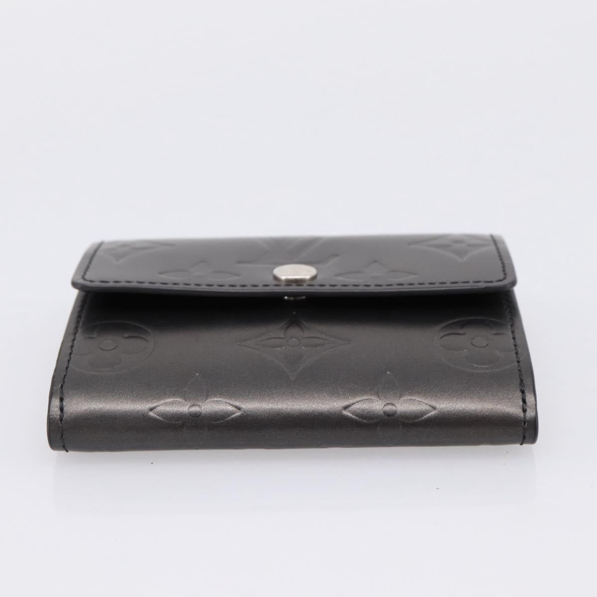 LOUIS VUITTON Monogram Mat Ludlow Coin Purse Noir M65122 LV Auth 183510A