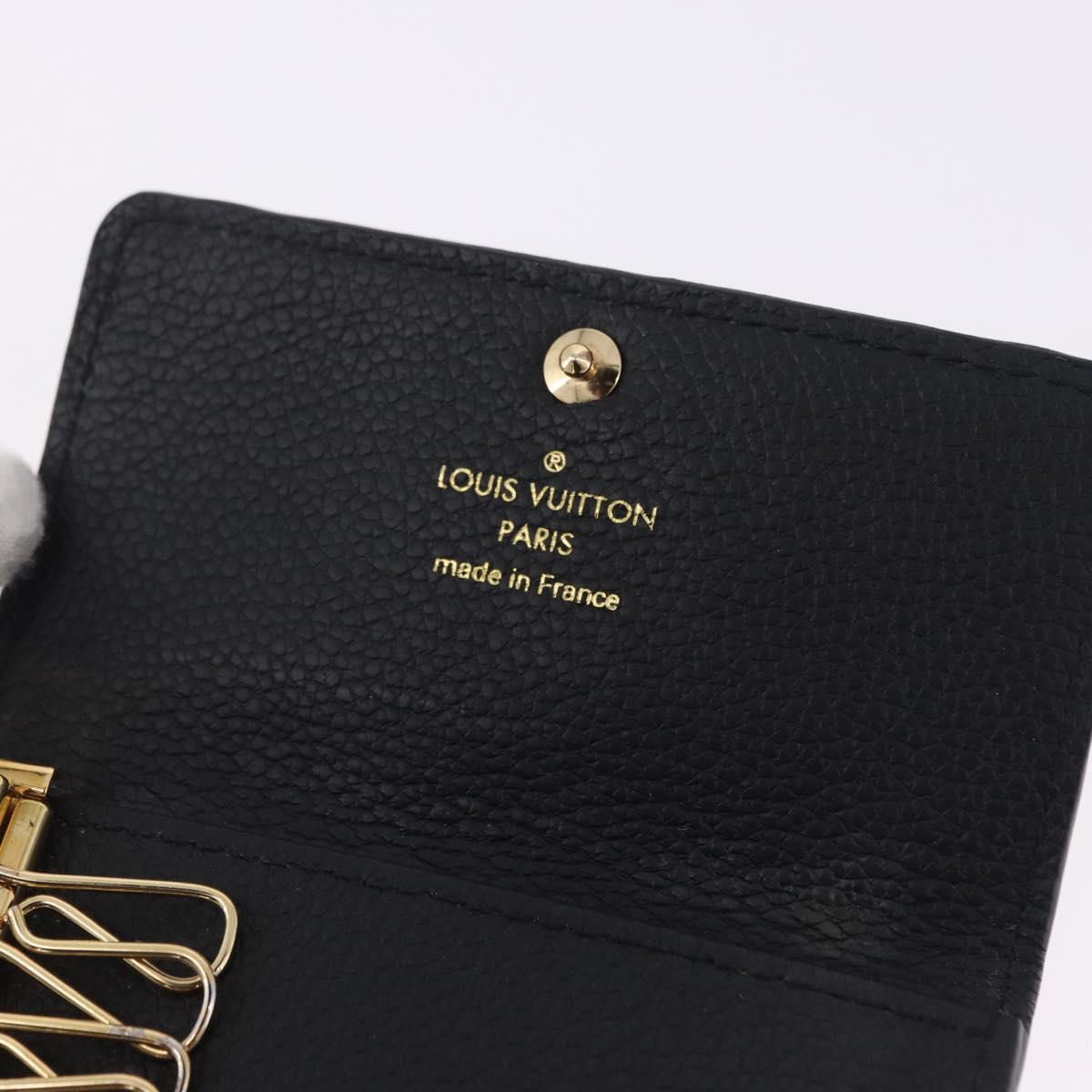 LOUIS VUITTON Monogram Empreinte Multicles 6 Key Case Black M64421 Auth 183514A