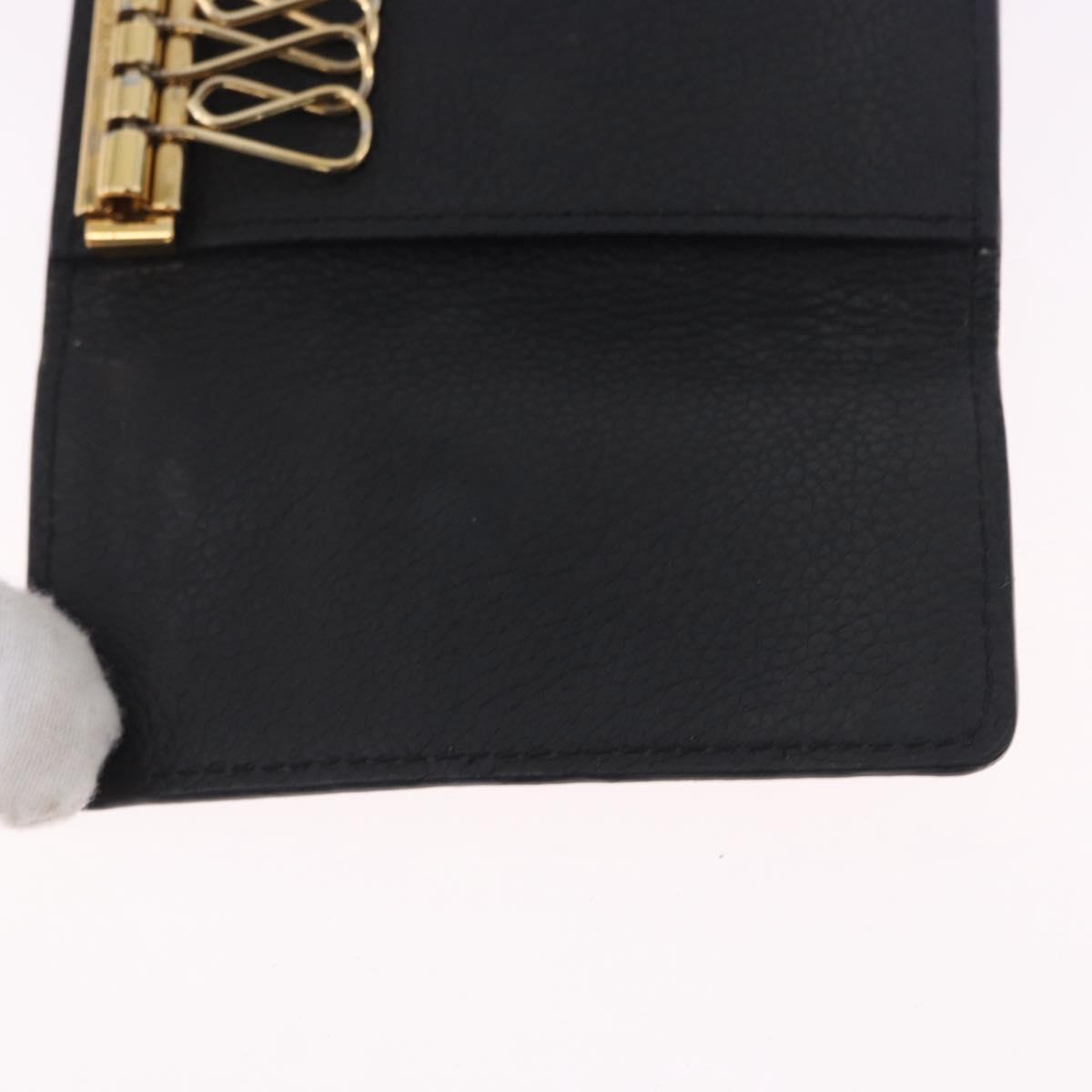 LOUIS VUITTON Monogram Empreinte Multicles 6 Key Case Black M64421 Auth 183514A