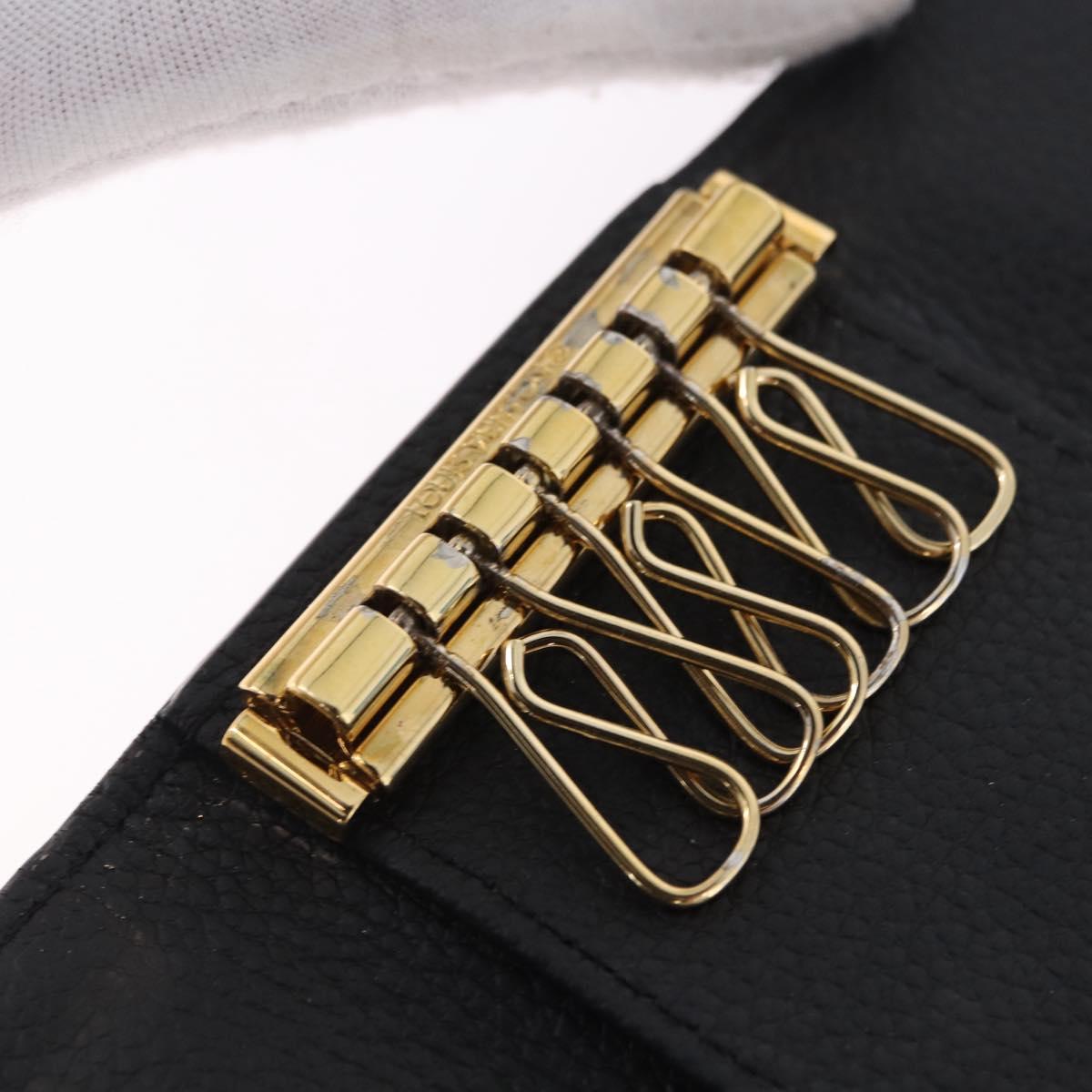 LOUIS VUITTON Monogram Empreinte Multicles 6 Key Case Black M64421 Auth 183514A