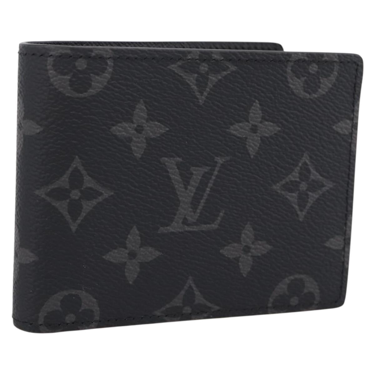 LOUIS VUITTON Monogram Eclipse Portefeuille Multipull M61695 LV Auth 183522M