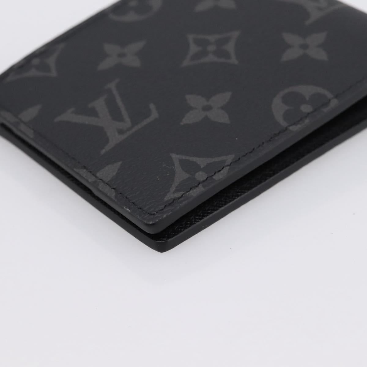 LOUIS VUITTON Monogram Eclipse Portefeuille Multipull M61695 LV Auth 183522M