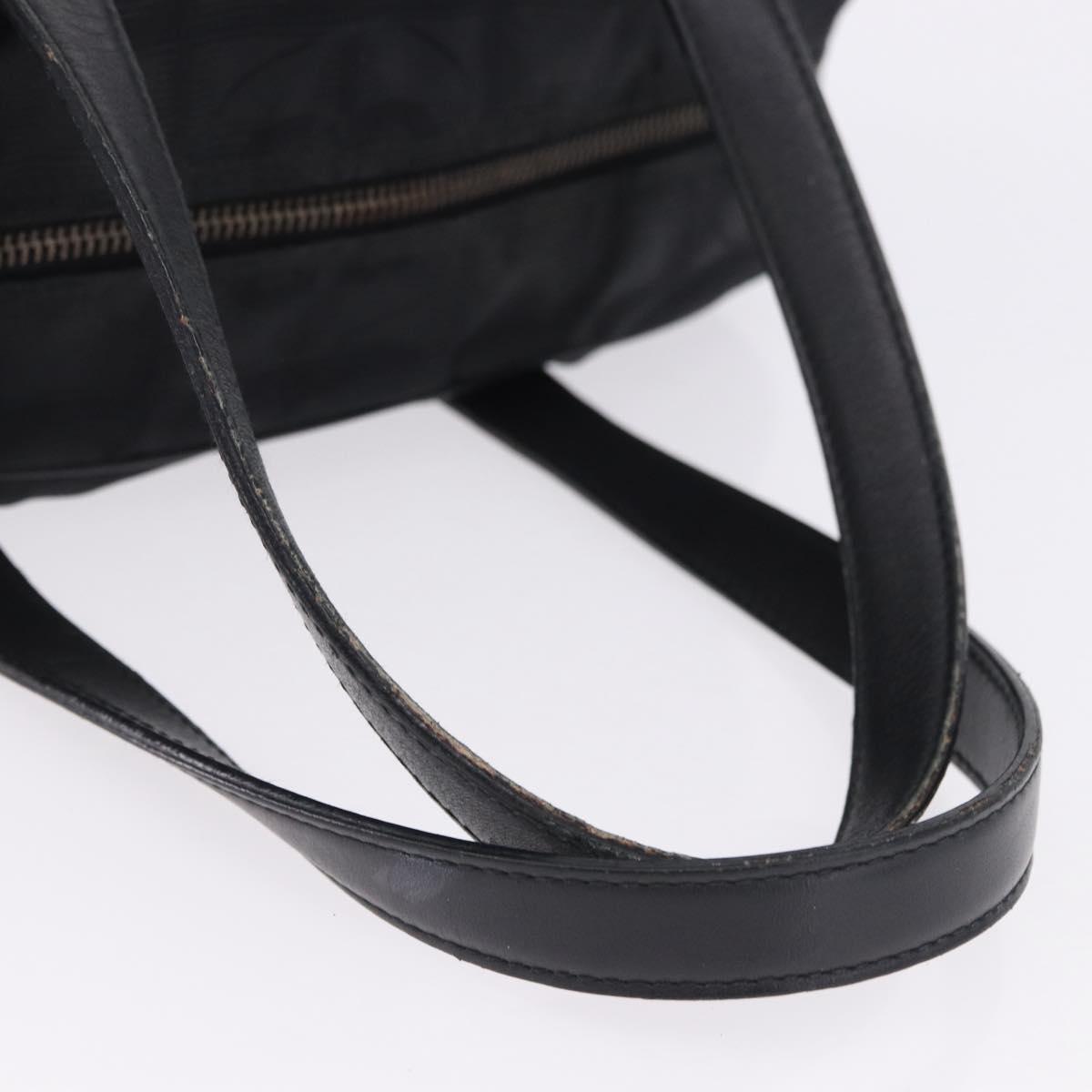 CHANEL New Travel Line Tote Bag Canvas Black CC Auth 183559
