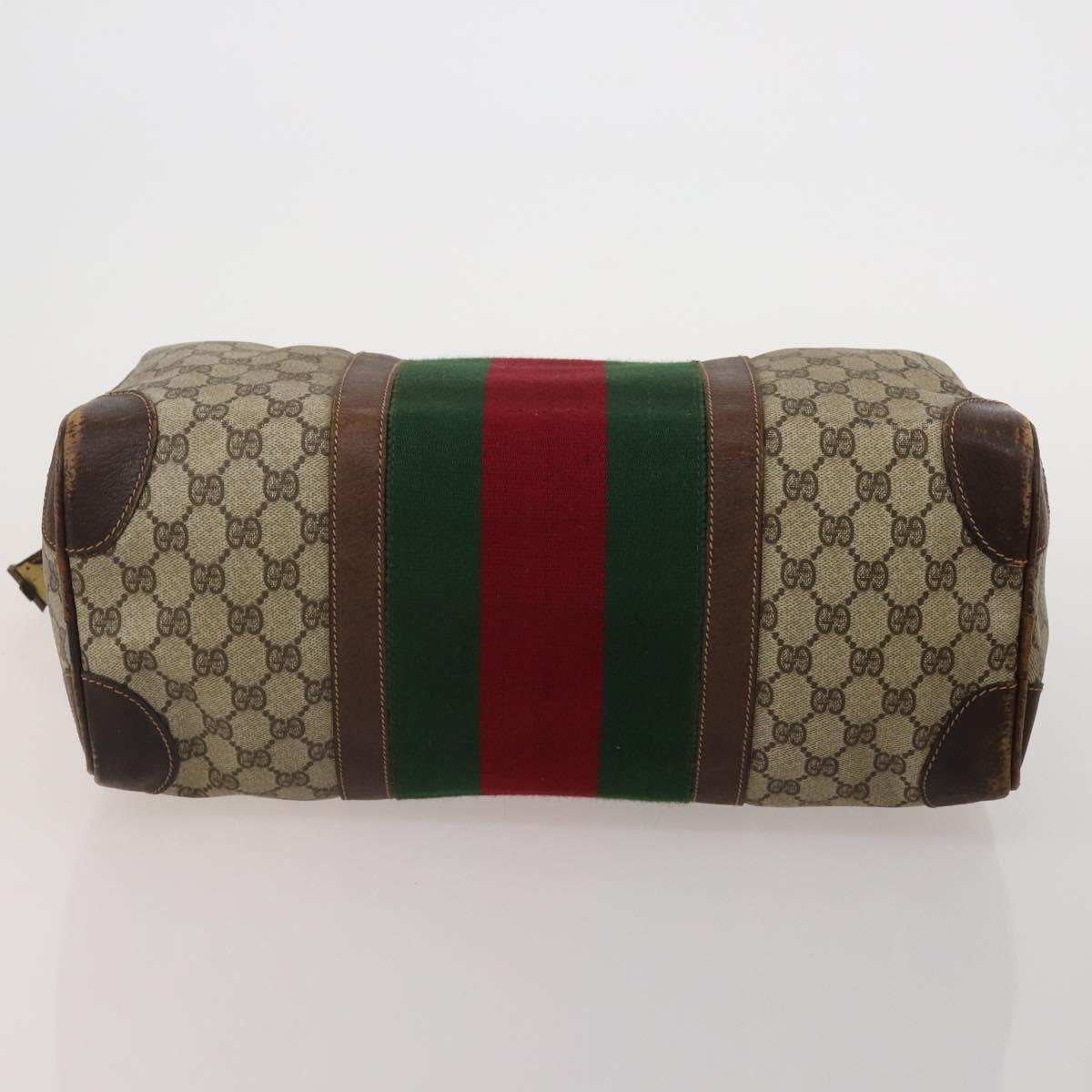GUCCI GG Supreme GG Canvas Shoulder Bag PVC Nylon 5 Set Beige Black Auth 183572