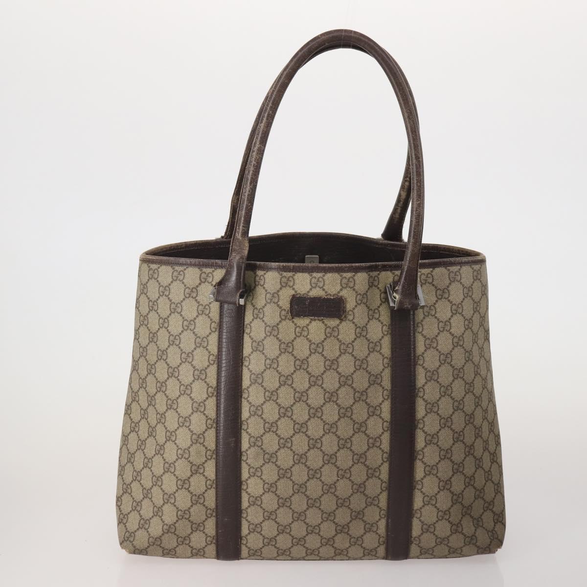 GUCCI GG Supreme GG Canvas Shoulder Bag PVC Nylon 5 Set Beige Black Auth 183572