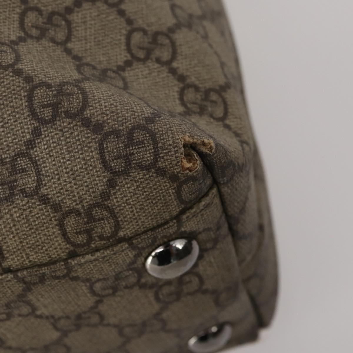 GUCCI GG Supreme GG Canvas Shoulder Bag PVC Nylon 5 Set Beige Black Auth 183572