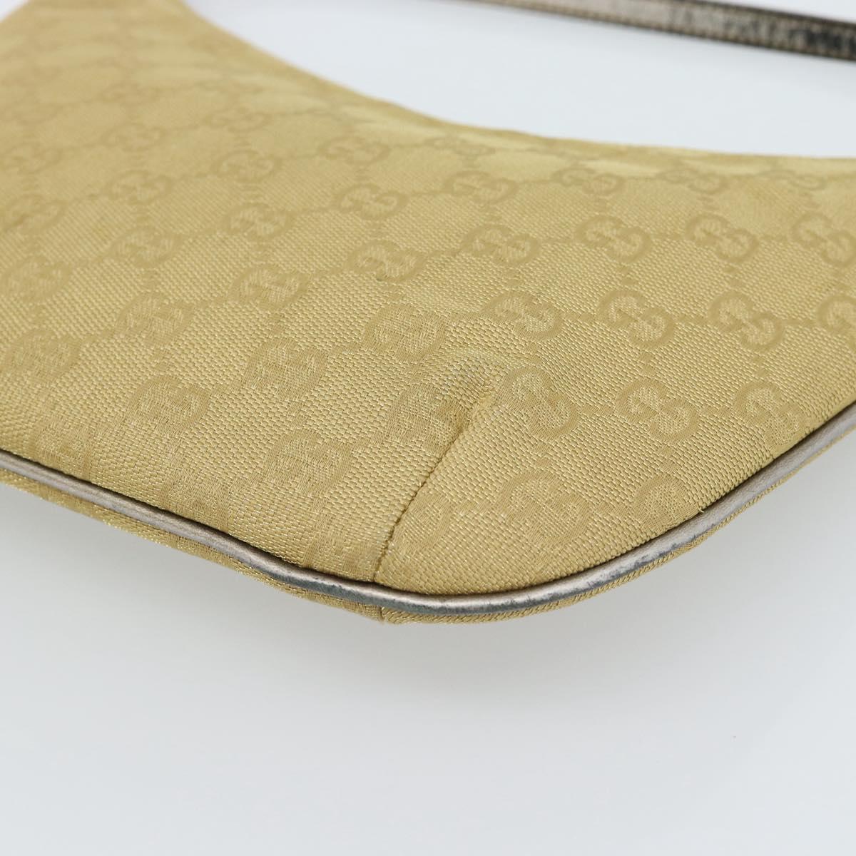 GUCCI GG Canvas Shoulder Bag Gold 005 0813 Auth 183603