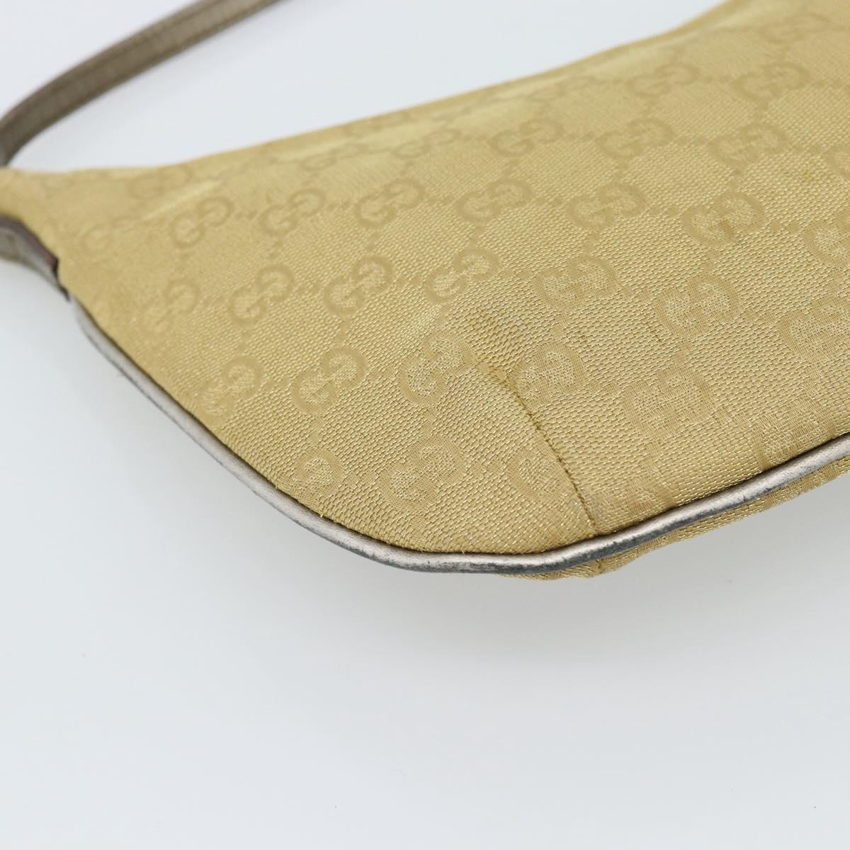 GUCCI GG Canvas Shoulder Bag Gold 005 0813 Auth 183603
