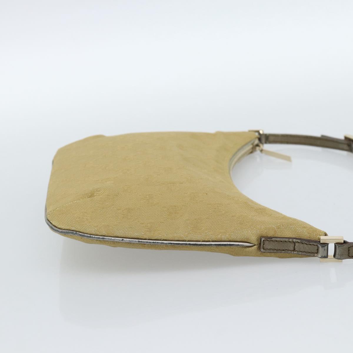 GUCCI GG Canvas Shoulder Bag Gold 005 0813 Auth 183603