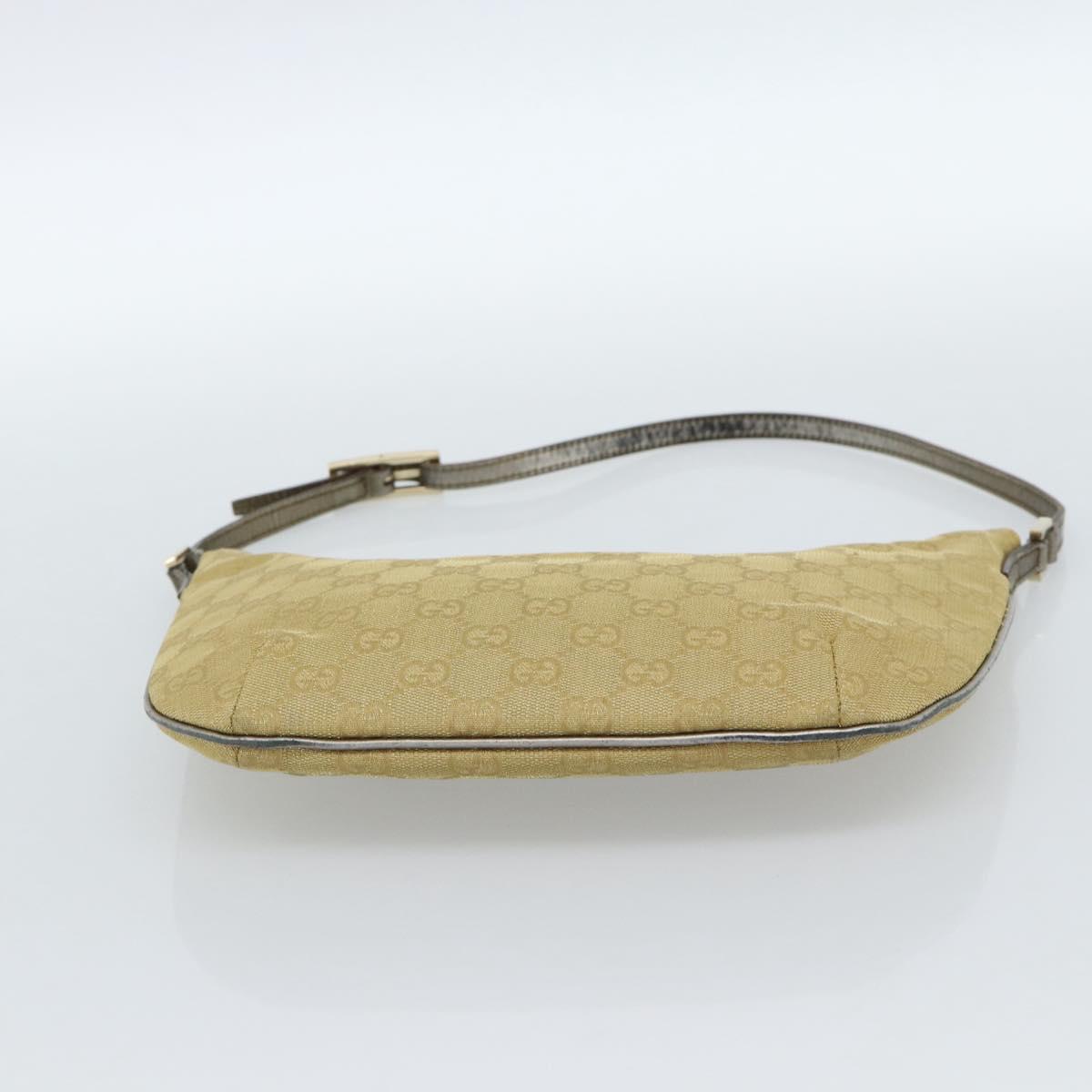 GUCCI GG Canvas Shoulder Bag Gold 005 0813 Auth 183603