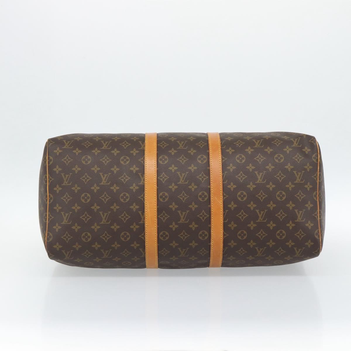 LOUIS VUITTON Monogram Keepall 55 Boston Bag M41424 LV Auth 183614A