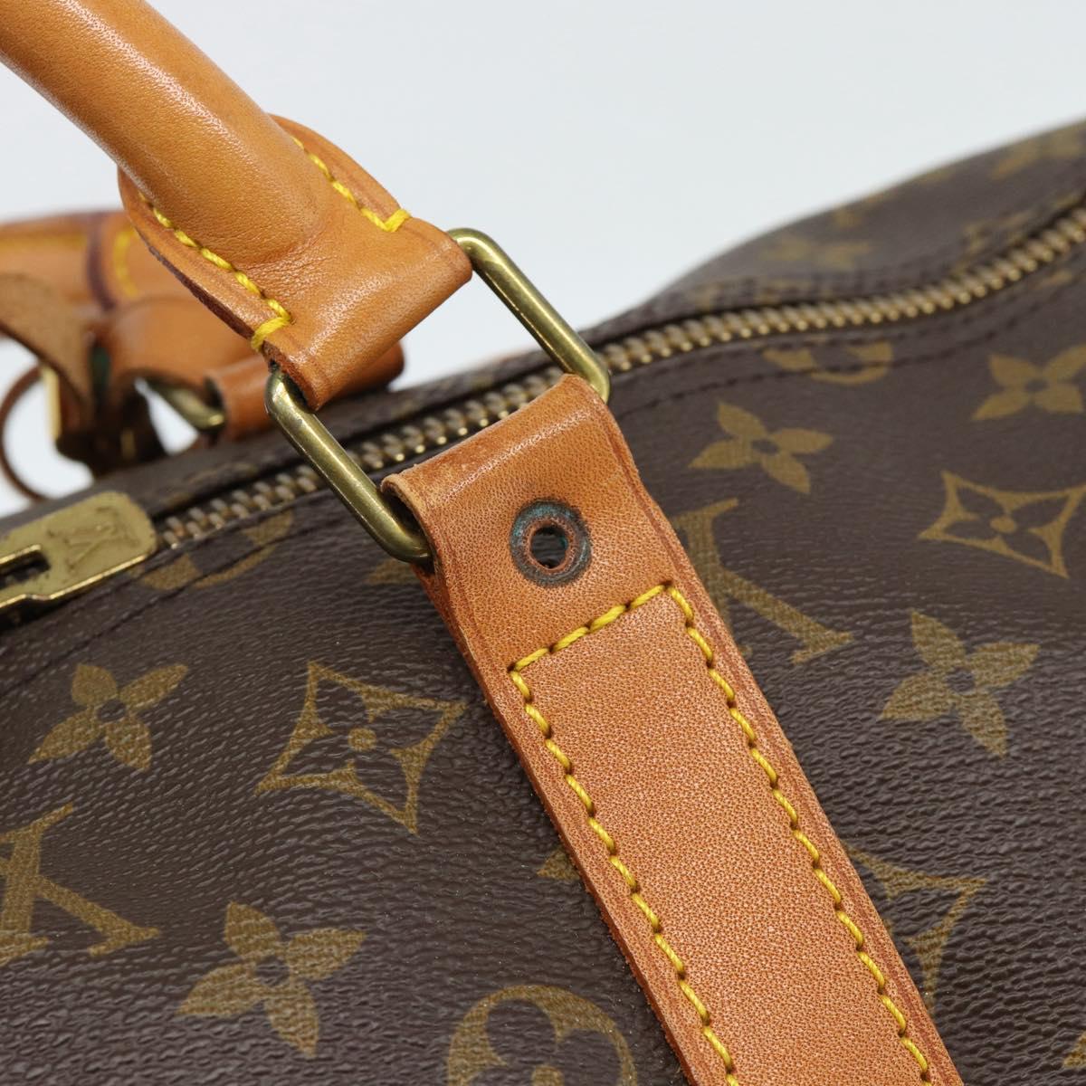 LOUIS VUITTON Monogram Keepall 55 Boston Bag M41424 LV Auth 183614A