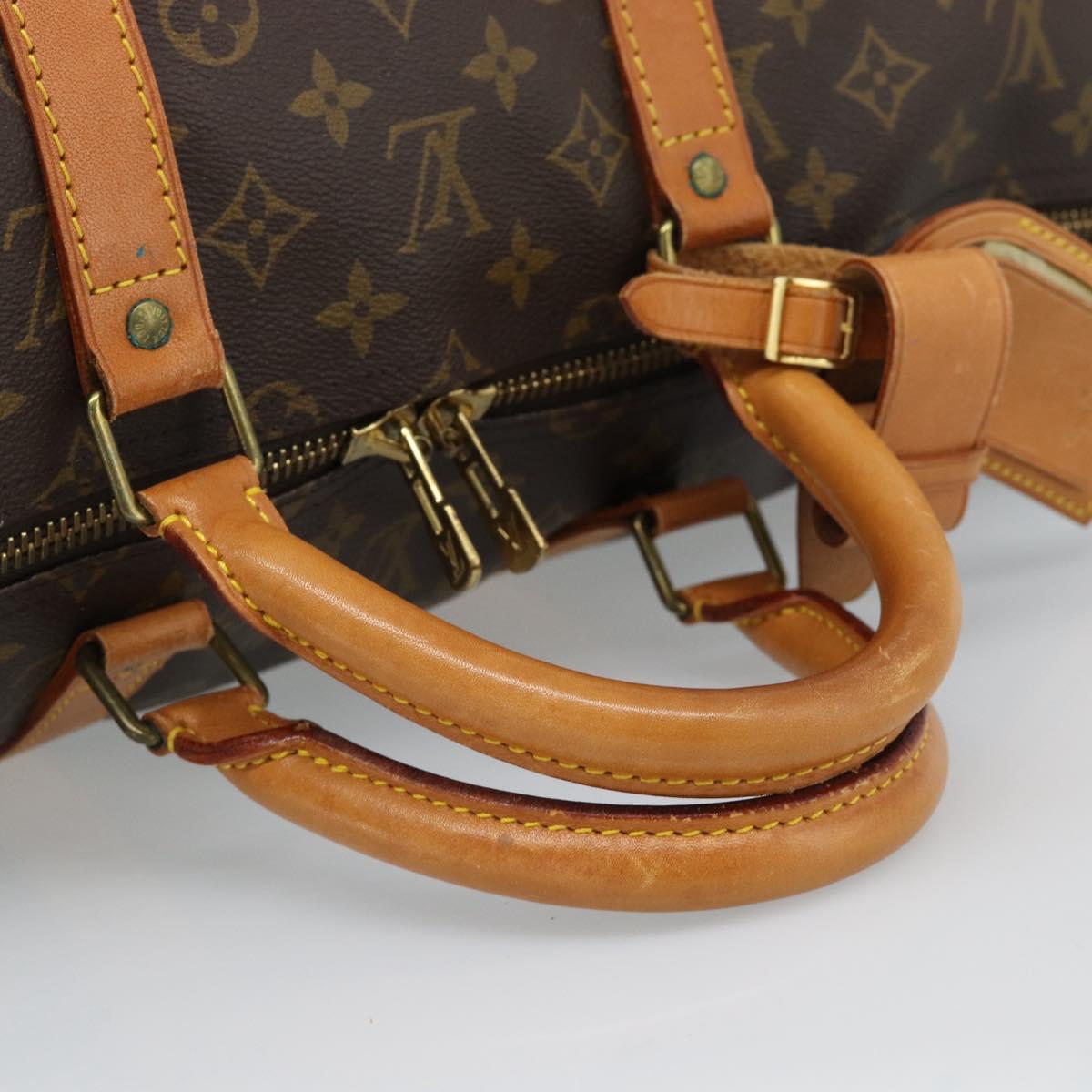 LOUIS VUITTON Monogram Keepall 55 Boston Bag M41424 LV Auth 183614A