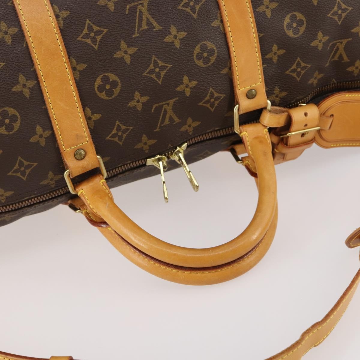 LOUIS VUITTON Monogram Keepall Bandouliere 60 Boston Bag M41412 LV Auth 183615A