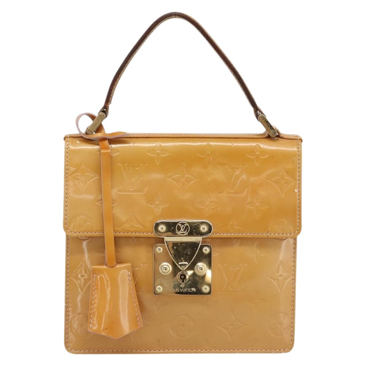 LOUIS VUITTON Monogram Vernis Spring Street Hand Bag Pink M91033 LV Auth 183622