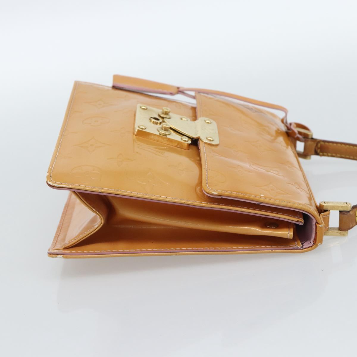 LOUIS VUITTON Monogram Vernis Spring Street Hand Bag Pink M91033 LV Auth 183622