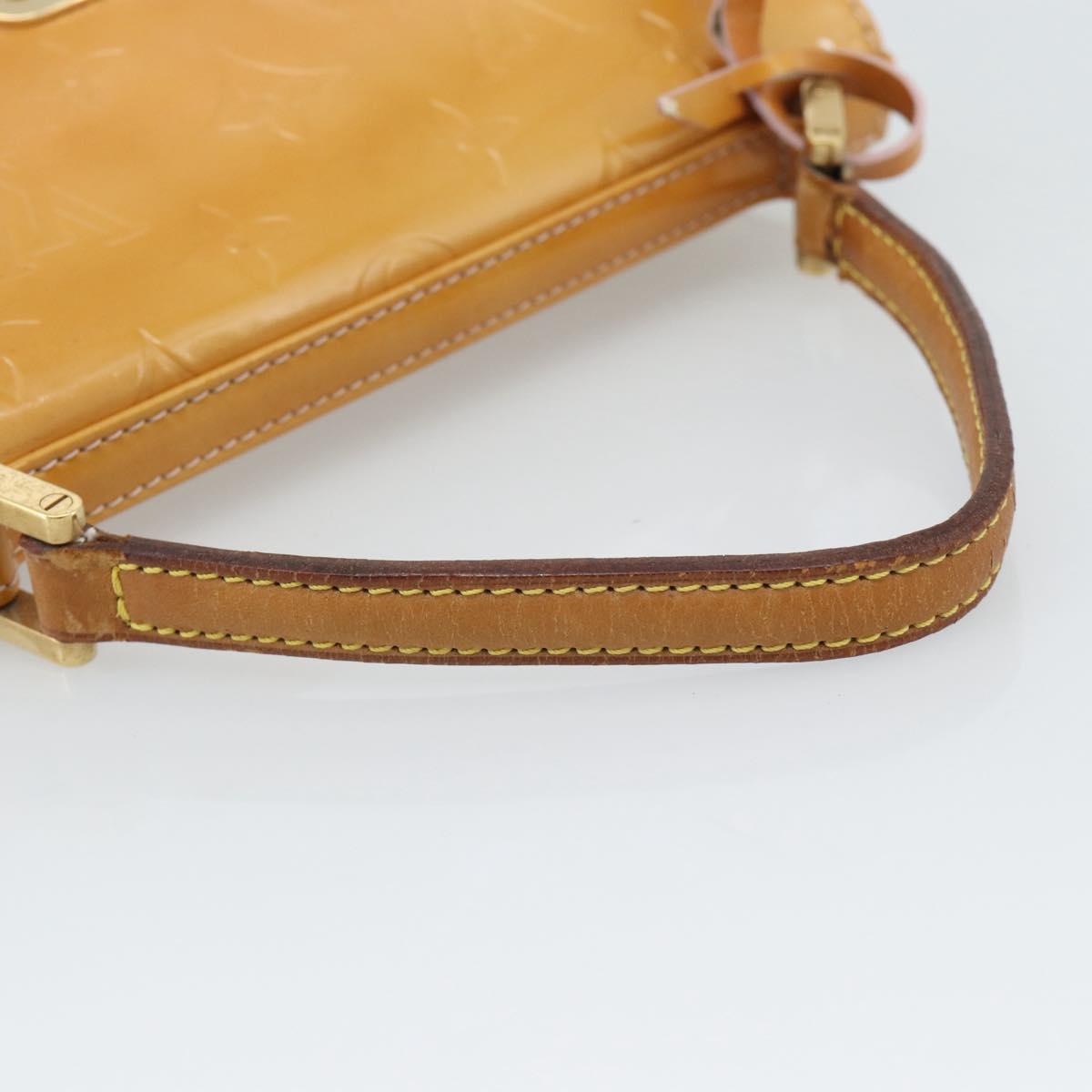 LOUIS VUITTON Monogram Vernis Spring Street Hand Bag Pink M91033 LV Auth 183622