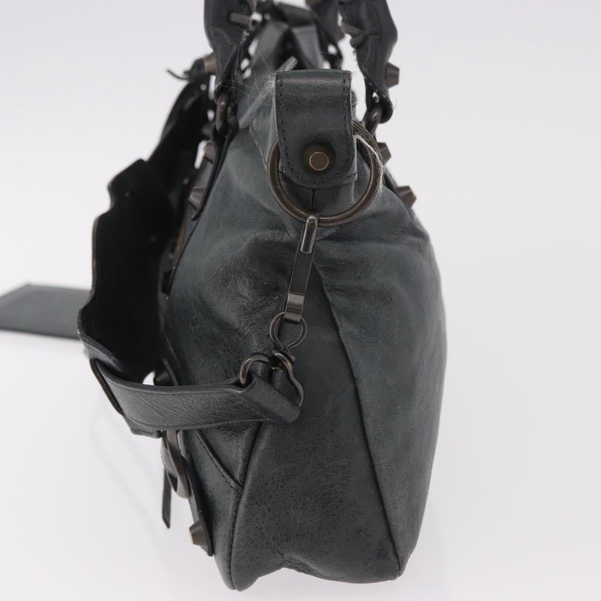 BALENCIAGA The First Hand Bag Leather 2way Green 103208 Auth 183631V