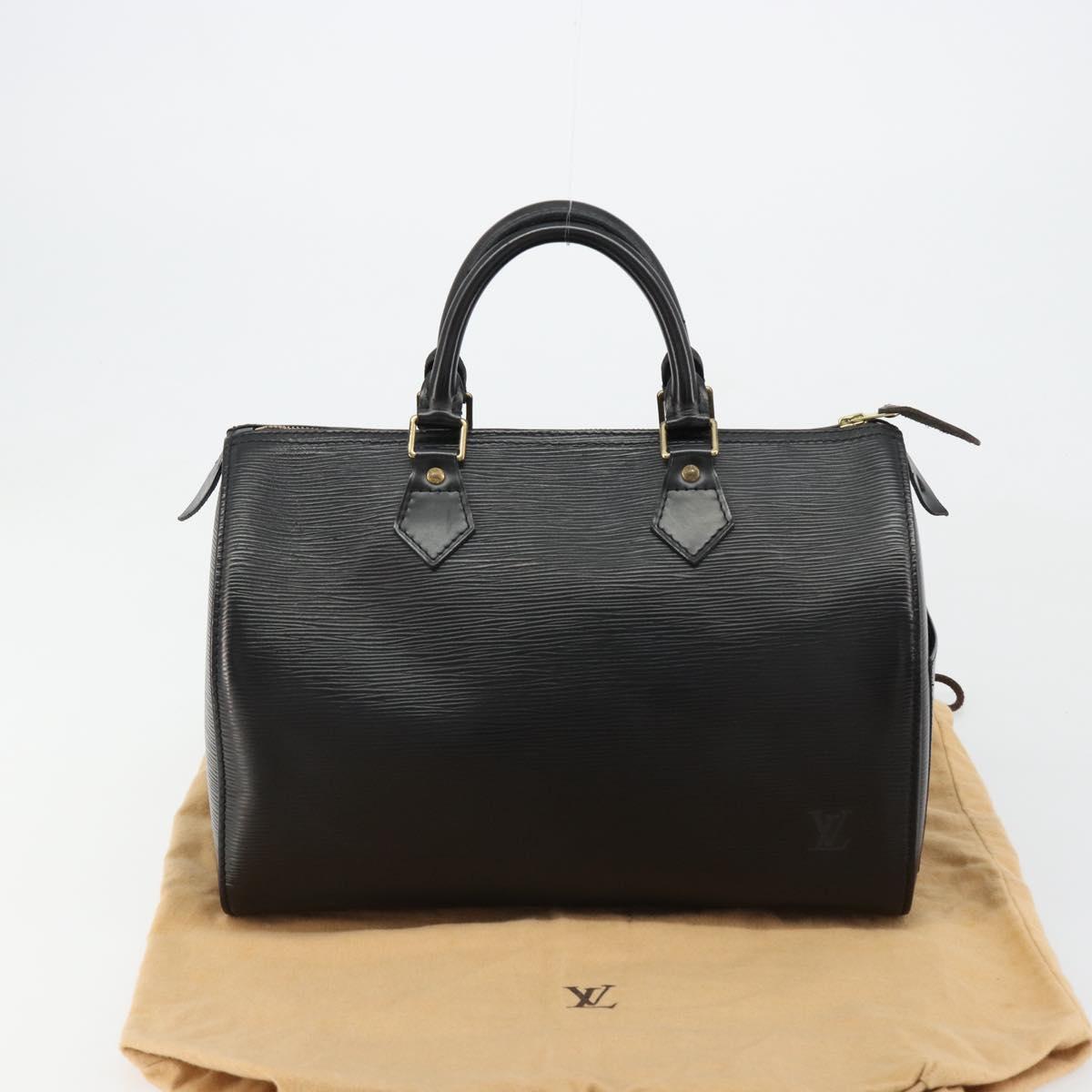 LOUIS VUITTON Epi Speedy 30 Hand Bag Noir Black M43002 LV Auth 183641A