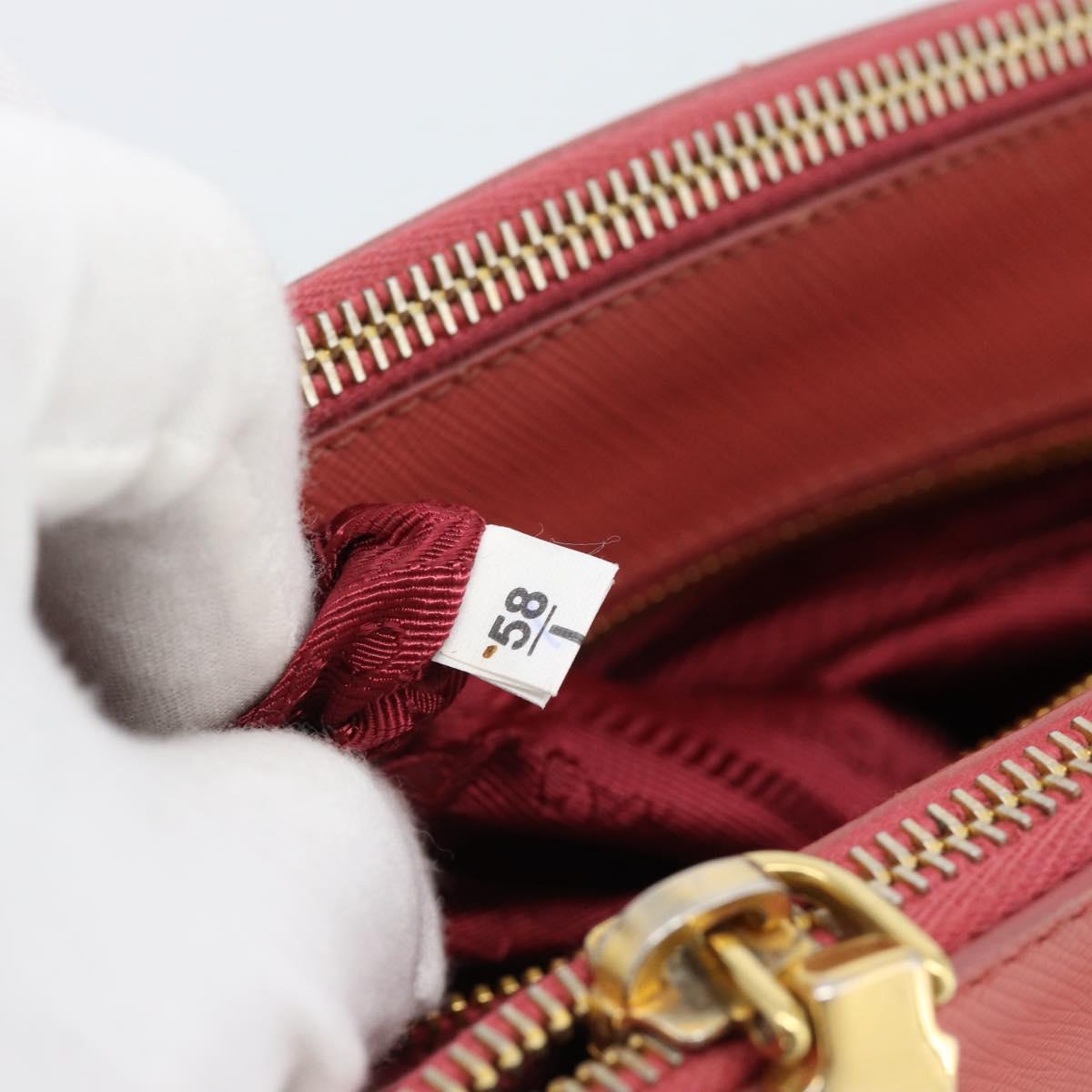 PRADA Galleria Hand Bag Safiano Leather 2way Pink Gold Auth 183648V